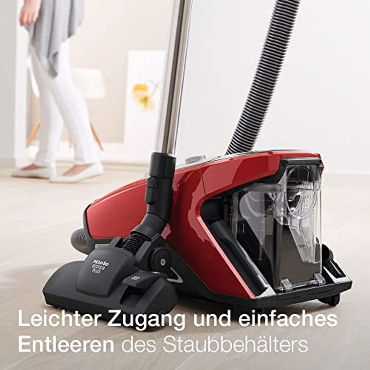 Miele Blizzard CX1 Cat und Dog PowerLine Bodenstaubsauger (ohne Beutel, 2,5 l Staubbeutelvolumen, 890 Watt, 11 m Aktionsradius, inkl. Turbobürste zur einfachen Tierhaarentfernung und HEPA Filter) rot – Bild 4