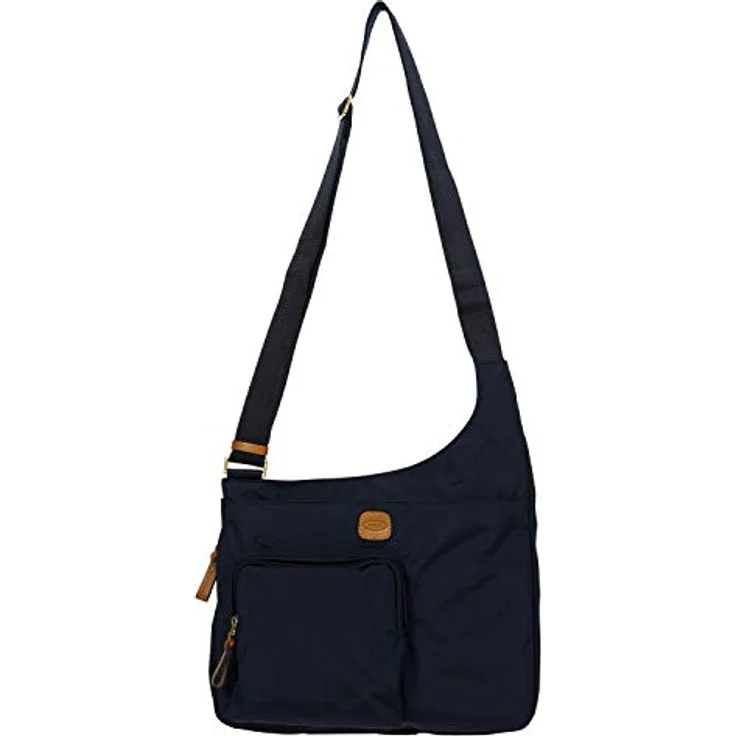 Bric's X-Bag Damentasche 42732, Umhängetasche aus strapazierfähigem Material mit Lederdetails, Blau – Bild 1