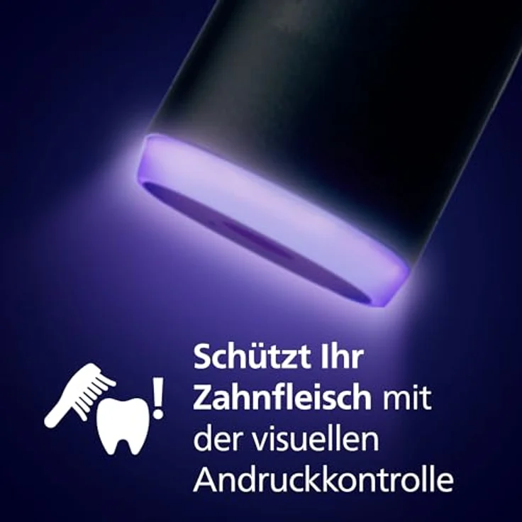 Philips Sonicare 7100 elektrische Zahnbürste, Schallzahnbürste mit App, 4 Putzmodi und 3 Intensitätsstufen, Schwarz, 2er-Pack, Modell HX7429/03 – Bild 5