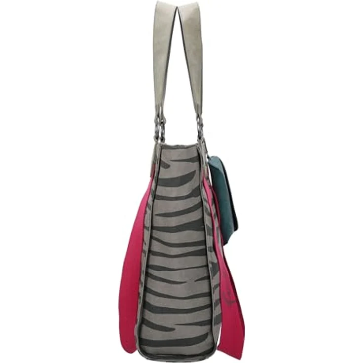 Fritzi aus Preußen Izzy02 Canvas Shopper Tasche, 32 cm x 11 cm x 38.5 cm, grau, 100% Baumwolle – Bild 7