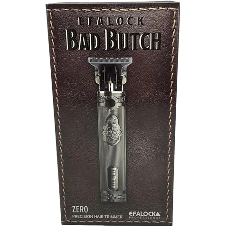 EFALOCK Professional Haar- und Bartschneider Efalock Bad Butch Trimmer, Ultra präzise Zero Schnitte, inkl. 3 Aufsteckkämme, 4 Stunden Akkulaufzeit, T-Stahlklinge - Schwarz – Bild 2