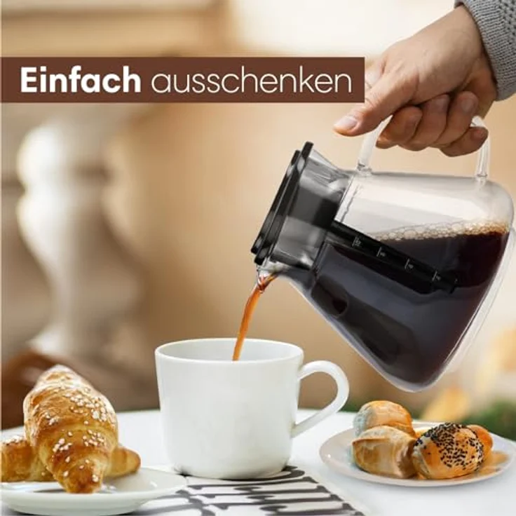 CoolHome Masterbrew Kaffeemaschine - Filterkaffeemaschine mit Blooming Funktion - Schwarz – Bild 5