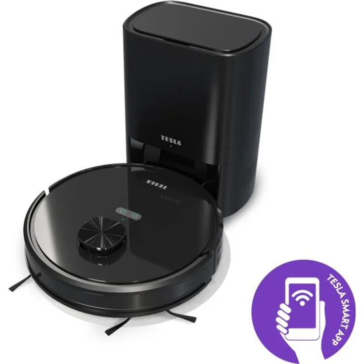 Tesla Intelligenter Roboter-Vakuumlaser AI300 Plus TSL-VC-AI300PLUS, Staubsauger Roboter, Schwarz