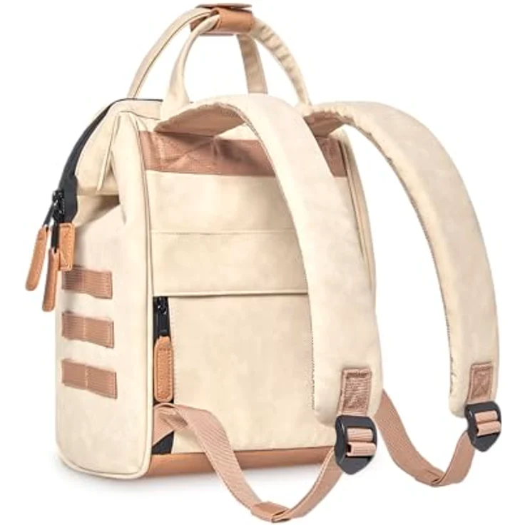 CABAIA Tagesrucksack Adventurer S Nubuck (3-tlg), Cityrucksack aus hochwertigem Kunstleder, vegan - 12 Liter Volumen, wasserabweisend, Laptopfach bis 10,5", in Lederoptik, schwarz – Bild 5