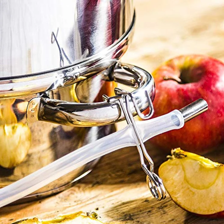 KÖNIGHOFFER Dampfentsafter Edelstahl Induktion ENTSAFTER Saftpresse Dampfgarer FRUCHTENTSAFTER Obst und Gemüse Küchengerät Multifunktion - 5 Liter | 8 Liter (5 Liter) - Edelstahl Entsafter mit Glasdeckel und 5 Liter Fassungsvermögen - Preisvergleich – Bild 4