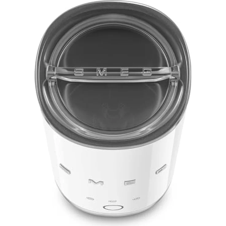 Smeg MFF02WHEU Milchaufschäumer, 50er-Jahre Design, heiße und kalte Milchaufschäum-Funktionen, keramischer Innenraum, automatisches Abschalten, weiß – Bild 6