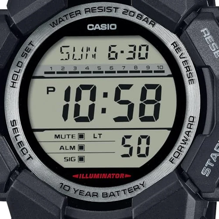 Casio G-Shock Classic Herren-Digitaluhr Schwarz GD-010-1ER, Kunststoffarmband, Mineralglas – Bild 3