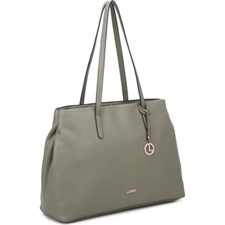 L.Credi Polly Shopper Tasche, 39 cm, braun, aus 100% Polyurethan, ideal für Einkäufe – Bild 2
