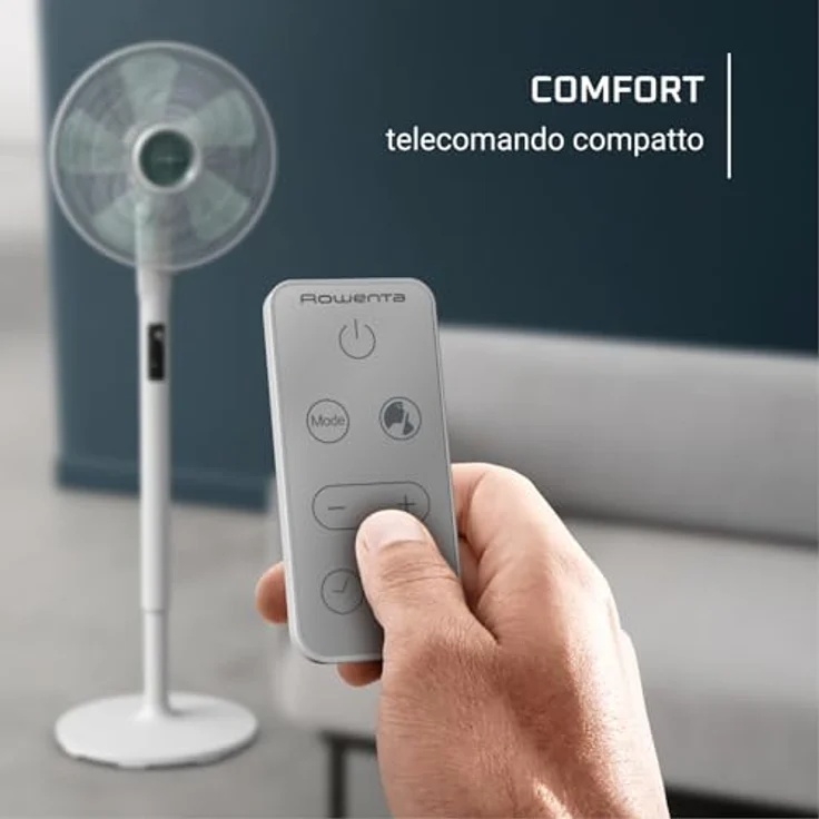 Rowenta Turbo Silence Extreme +, Standventilator mit 16 Geschwindigkeiten und 3 automatischen Modi, leiser Ventilator mit Effitech-Technologie, Oszillation 120 Grad, Höhe verstellbar - VU5890, schwarz – Bild 5
