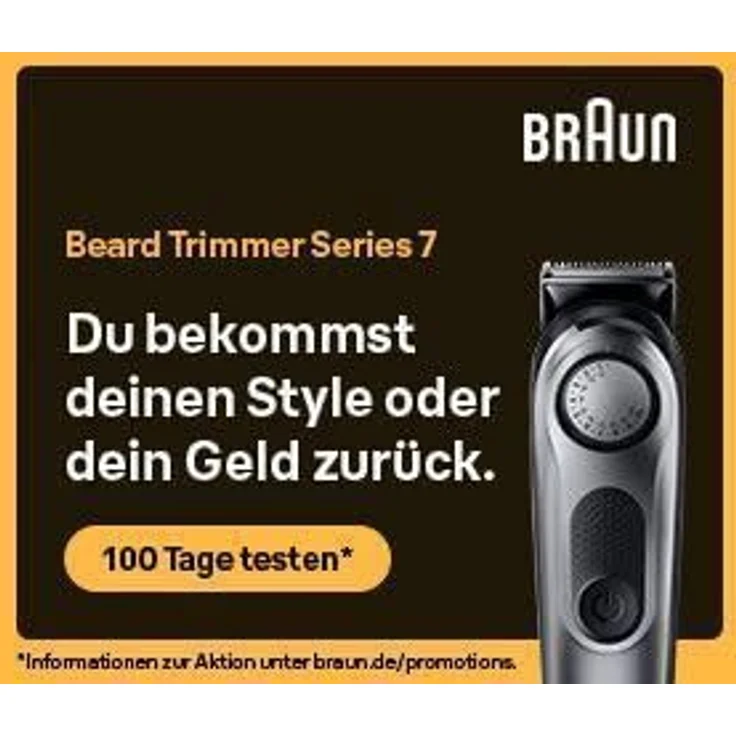 Braun Series 7 BT7420 Barttrimmer, Trimmer/Haarschneider Herren, Haarschneidemaschine Profi, 40 Einstellungen, Ladestation, Reiseetui, Bartschablone, 100 Min. kabellose Laufzeit, wasserdicht – Bild 4