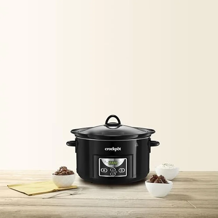 Crock-Pot SCCPRC507B-050 Schongarer - Das Original aus den USA | Digitaler Countdown-Timer | Warmhaltefunktion | 4,7 l Fassungsvermögen | Ofensicher – Bild 2