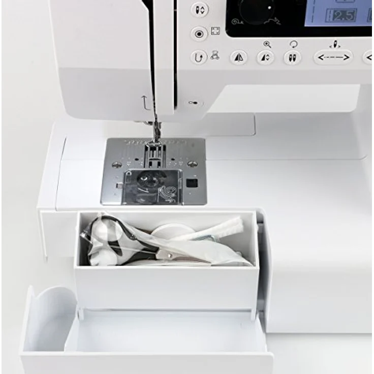 Bernette Chicago 7 Nähmaschine und Stickmaschine mit 200 Nähprogramme, Weiß – Bild 4