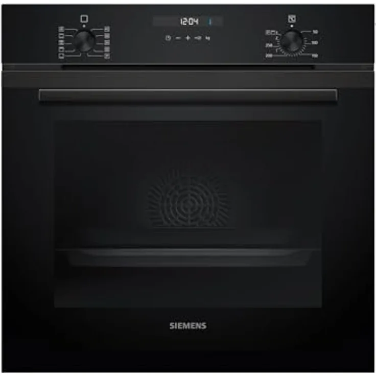 Siemens HB237GBB3 Backofen Deep Black Inox, 7 Backofenfunktionen, 3D Heißluft, cookControl10 Automatikprogramme, ecoClean/humidClean Selbstreinigung