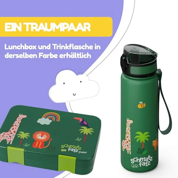 Klarstein Schmatzfatz Trinkflasche Sportflasche 500 ml, BPA-freies Tritan, auslaufsicher, mit Fruchtaufsatz und Tragegriff, 24 cm – Bild 6