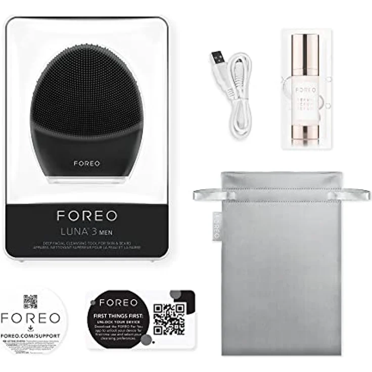 FOREO LUNA™ 3 MEN, Elektrische Gesichtsreinigungsbürste in schwarz, Porentiefe Reinigung & Massagebürste – Bild 5