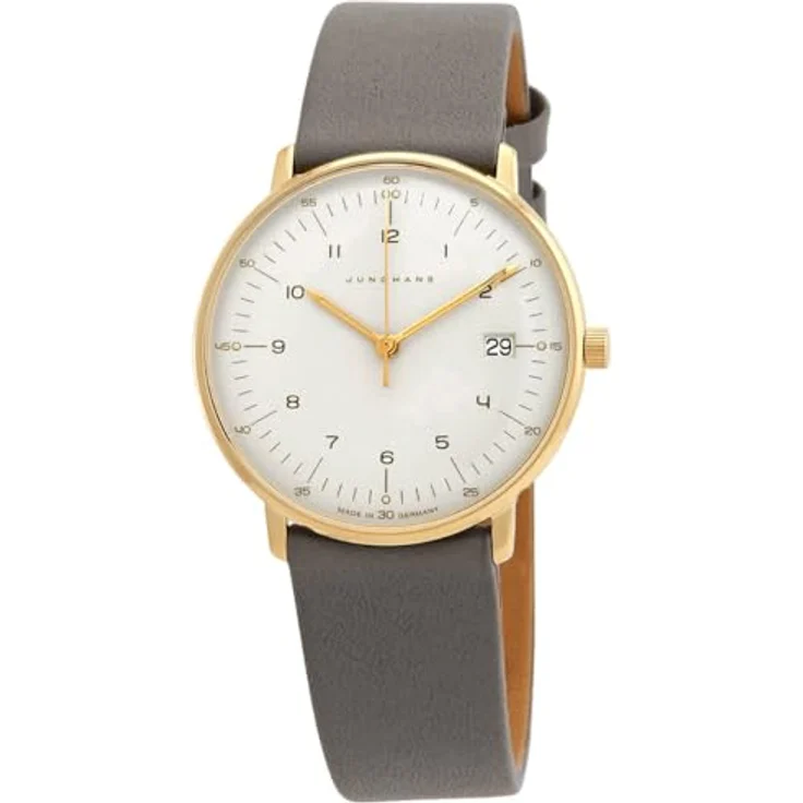 JUNGHANS max Bill Damenuhr mit Saphirglas Grau/Goldfarben 047/7854.02 – Bild 2
