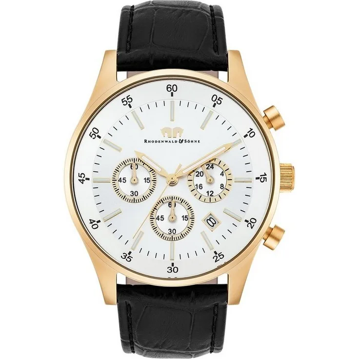 Rhodenwald & Söhne Chronograph Goodwill schwarz, aus Edelstahl, Quarzwerk, Herren