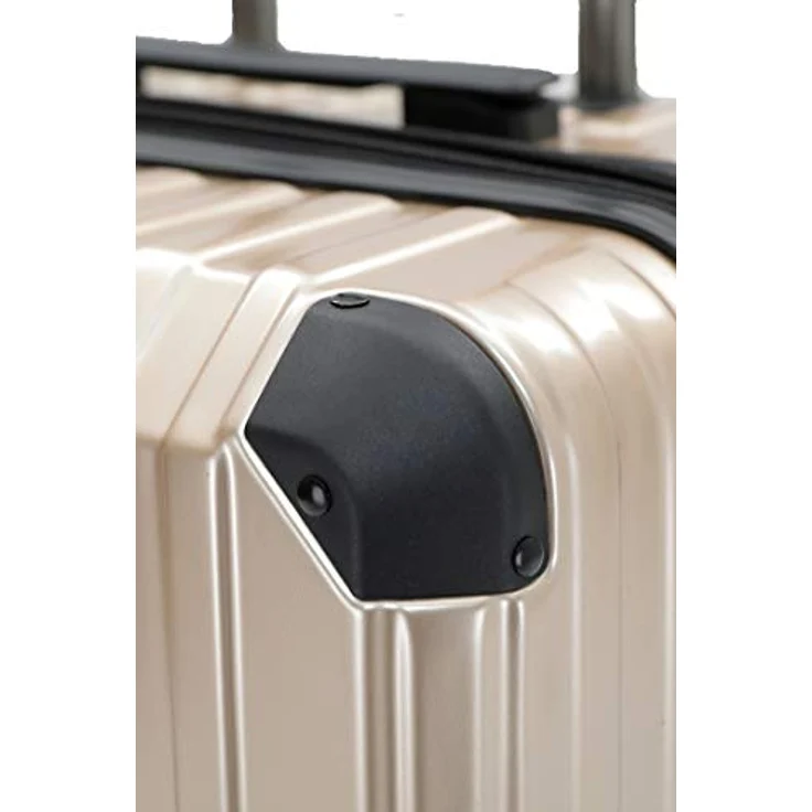 Münicase M816 Reisekoffer, Hartschale mit TSA-Schloss, 4 Rollen, Dehnungsfuge, 76 cm, Champagner – Bild 4