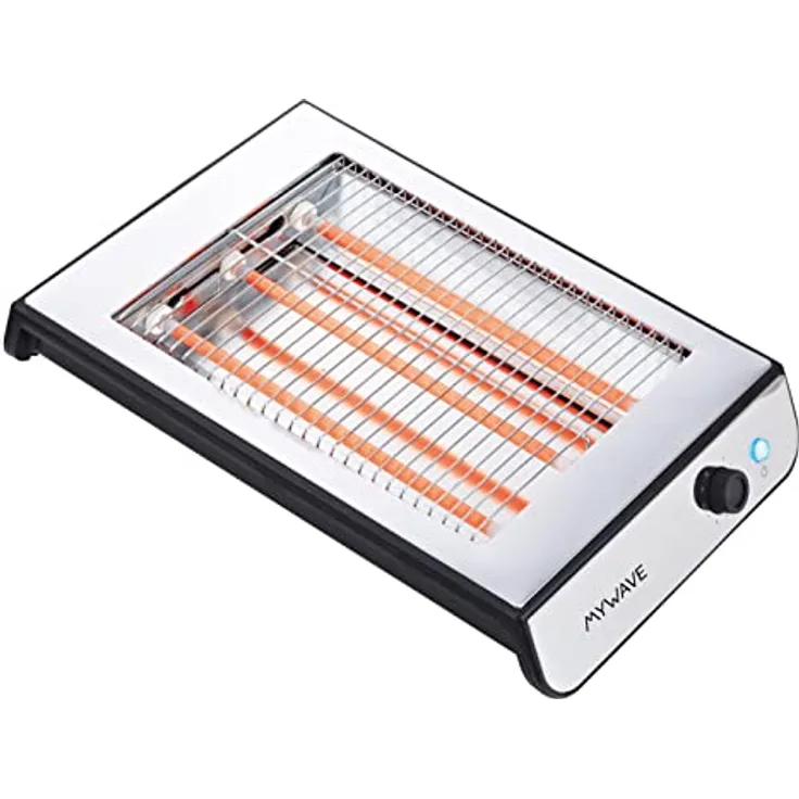 MYWAVE 8437010624629 Flachtoaster Für Brot und Backwaren, Stainless Steel