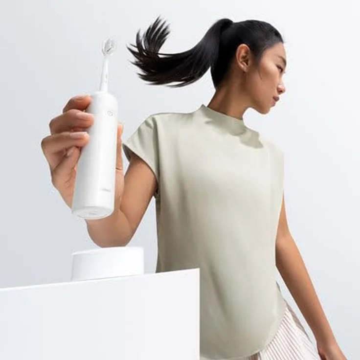 Laifen Wave Elektrische Zahnbürste mit Dual-Action-Oszillation und Vibration, kupferfreie Bürstenköpfe, 10 Intensitätsstufen, Magnetisches Ladegerät – Bild 3