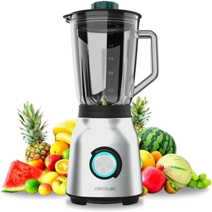 Cecotec Standmixer Power Black Titanium 1800MAX Blend It, 1800 W, 5 Geschwindigkeiten, 6 Edelstahlklingen, Ice-Crush-Funktion, Turbo- und Smoothie-Funktion, AutoClean-Funktion – Bild 1