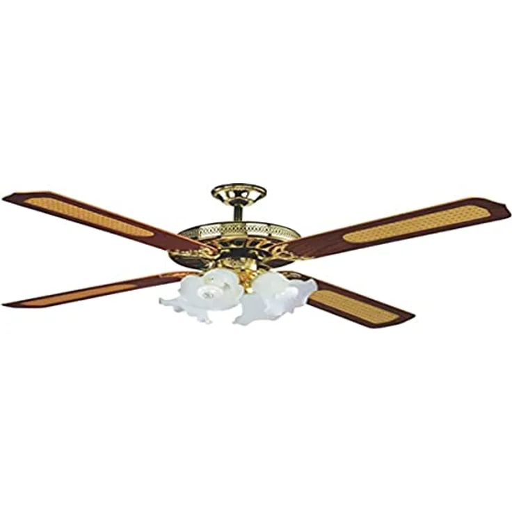 DCG Eltronic VECRD53L, Deckenventilator, Holz, 4-flammig