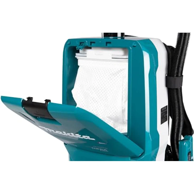 Makita VC012GZ01, Bürstenloser Rucksack-Staubsauger, blau mit 6 Liter Papierstaubbeutel Kapazität – Bild 5