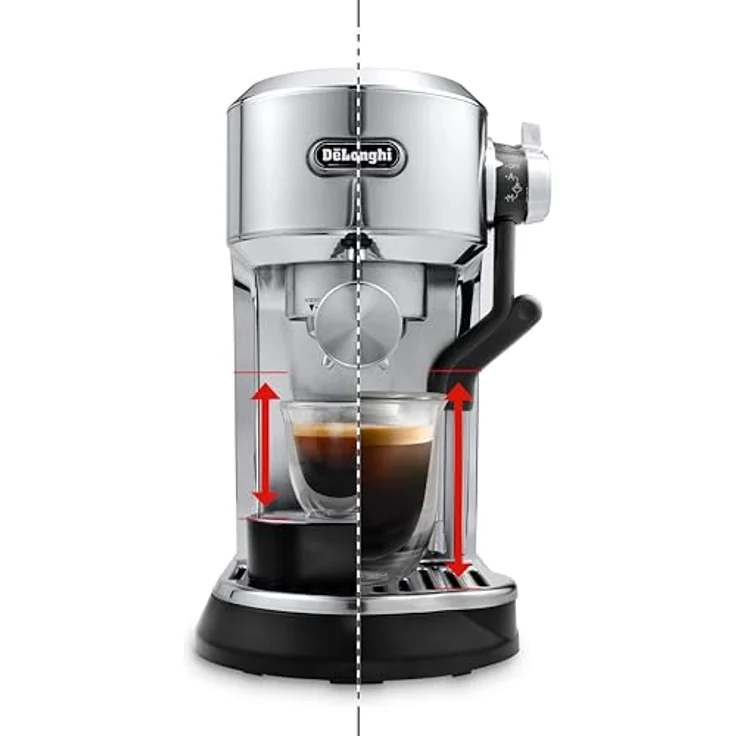 De'Longhi EC950 M Siebträgermaschine, Espressomaschine mit Thermoblock-Heizsystem, 3 Temperatur- und Milcheinstellungen, Zubehörschublade – Bild 2