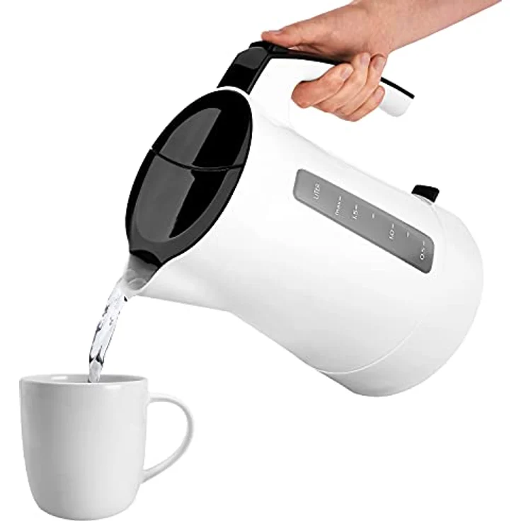 Melitta Enjoy Wasserkocher Aqua 1,7 Liter Hochglanz 2.400 Watt schwarz-weiß, 100301 wh-bk – Bild 5