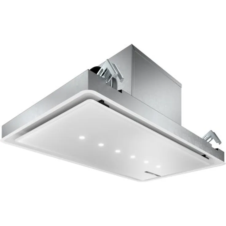 Bosch Serie 8 DRC99PS20, Motorhaube, Deckenlüfter, Breite: 88.8 cm, Tiefe: 48.7 cm, Abzug & Umluft, PerfectAir-Sensor, Eco Silence Drive, LED-Beleuchtung, Intensivstufe, weiß