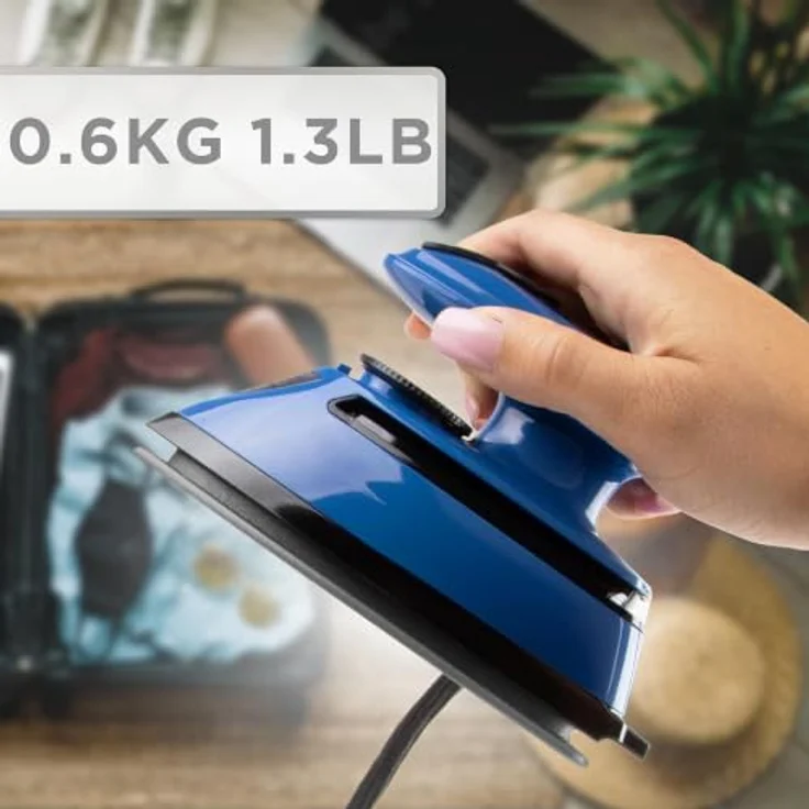 Duronic SI4 BB Mini Reise-Dampfbügeleisen, 420W, 30 ml Wassertank, Blau-Schwarz, variabel von 65 bis 230°C – Bild 5