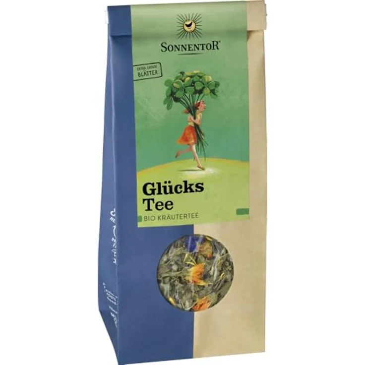 SONNENTOR Glückstee Bio - Lose, 50 g, erfrischend minzig, zarte Süße – Bild 2