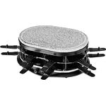 Kalorik Multifunktionsraclette für bis zu 16 Personen, Oval, Inklusive 16 Pfännchen, 1600 W, Schwarz, 2. Etagen; TKG RAC 1019