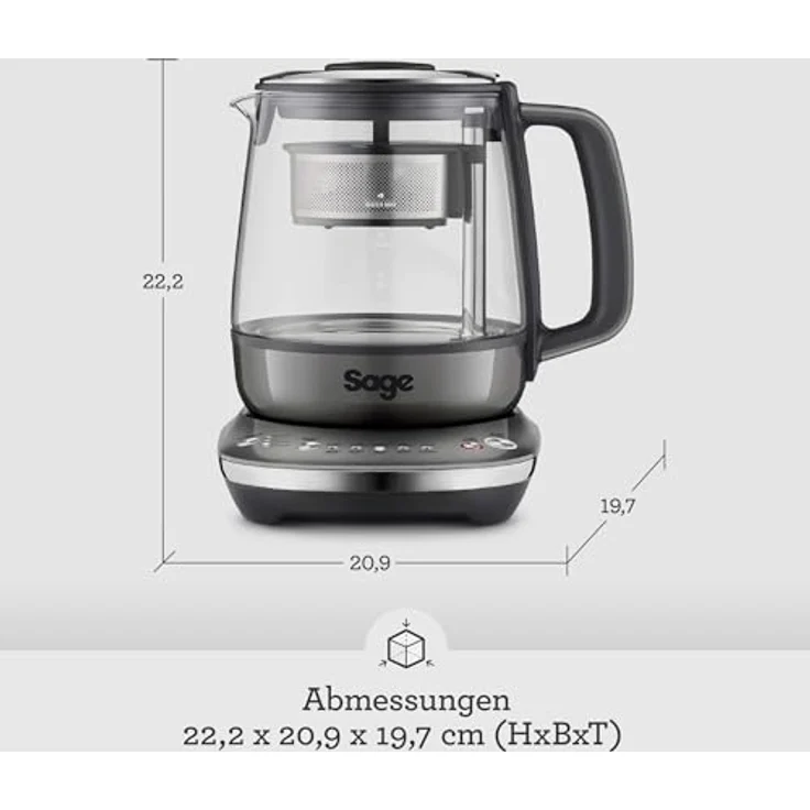 SAGE STM700 the Tea Maker Compact Teeautomat mit Absenkautomatik, 1 Liter, Edelstahl – Bild 6