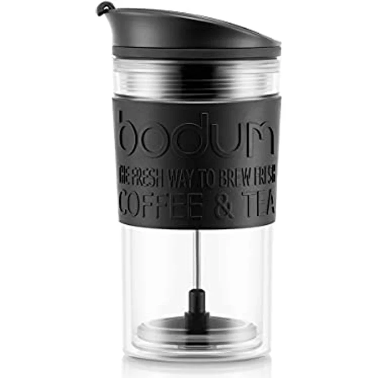 Bodum 11102-01S Travel Press Kaffeebereiter, Kunststoff, Schwarz-transparent, 8.9 cm – Bild 3