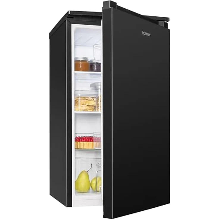Bomann® VS 7255, Kühlschrank ohne Gefrierfach, 87 Liter Nutzinhalt, 3 Ablagen, leise, Türanschlag wechselbar, schwarz, 84 cm – Bild 8