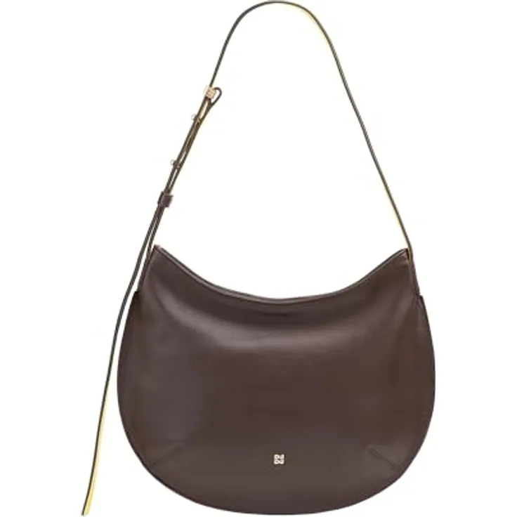 Dudu Hispani, Schultertasche aus Leder, 34 cm, verstellbarer Schulterriemen, mit Reißverschluss- und Steckfach