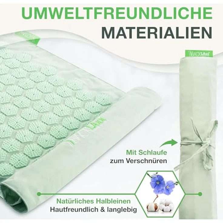 BACKLAxx® Akupressurmatte Set To-Go "Original" in Halbleinen, mit 6.960 Spitzen – Bild 4