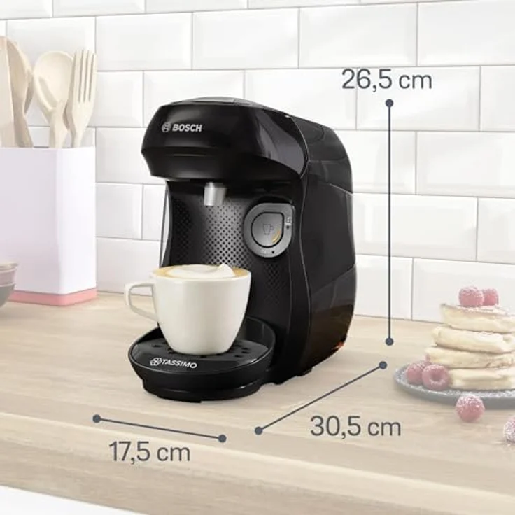 TASSIMO Kapselmaschine TAS102E, Recycled black, 1400 W, Made in Europe – Bild 2