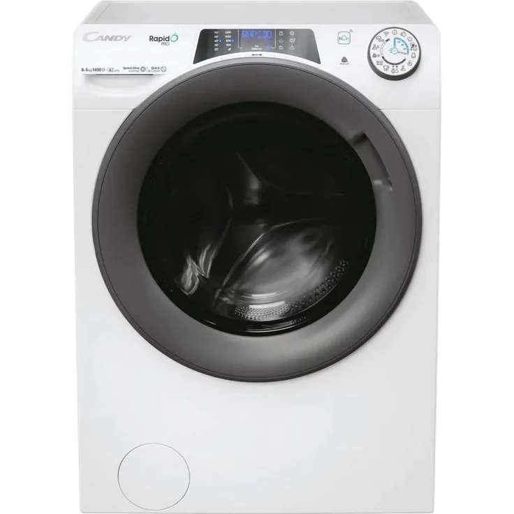 Candy RapidÓ PRO RPW4856BWMR9/1-S Waschtrockner, freistehend, 8 kg Waschen, 5 kg Trocknen, 1400 U/min, Smart Home-kompatibel, Weiß, Energieeffizienzklasse A/D