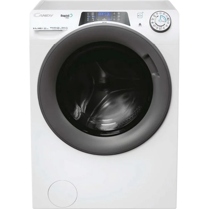 Candy RapidÓ PRO RPW4856BWMR9/1-S Waschtrockner, freistehend, 8 kg Waschen, 5 kg Trocknen, 1400 U/min, Smart Home-kompatibel, Weiß, Energieeffizienzklasse A/D