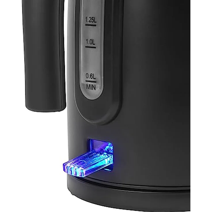 Petra PT5632MBLKVDE Elektrische Wasserkocher - schnelles Kochen, Fenster mit Wasserstandsanzeige, Anti-Kalk-Filter, Trockengehschutz, Strix-Controller, schwenkbare Basis, 1,7 L, 3000 W, Schwartz – Bild 4
