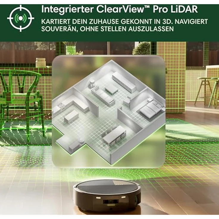 iRobot Roomba Max 705 Combo Vac, Staubsauger-Roboter mit AutoEmpty™ Dock, PerfectEdge-Technologie und 175x Saugkraft, Schwarz – Bild 8