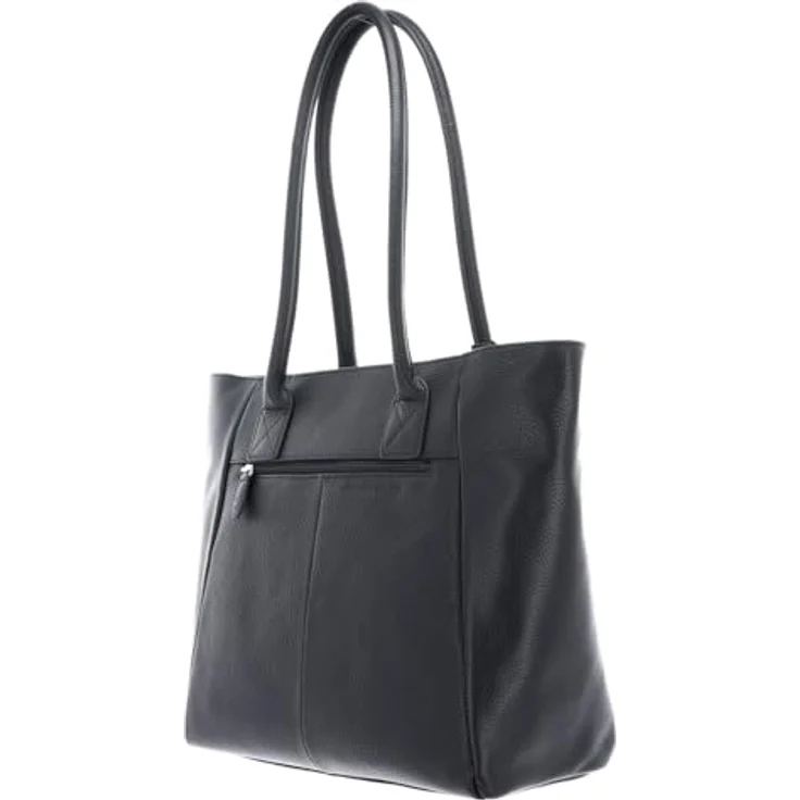 Picard Shopper, eleganter Einkaufstaschen aus echtem Rindsleder, schwarz, mit geräumigem Hauptfach und Zipperverschluss – Bild 4