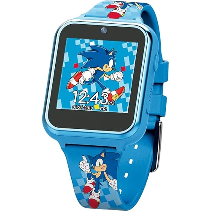 Kids Licensing Unisex-Kinder Digital Quarz Uhr mit Acryl Armband SNC4055, Intelligente Sonic-Smartwatch mit 10 interaktiven Funktionen, blau – Bild 2