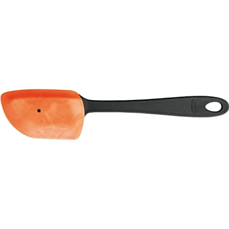 Fiskars Teigschaber für Temperaturen bis 180 °C, Essential, Kunststoff/Silikon, Länge 25 cm, Schwarz/Orange, 1065591 – Bild 1
