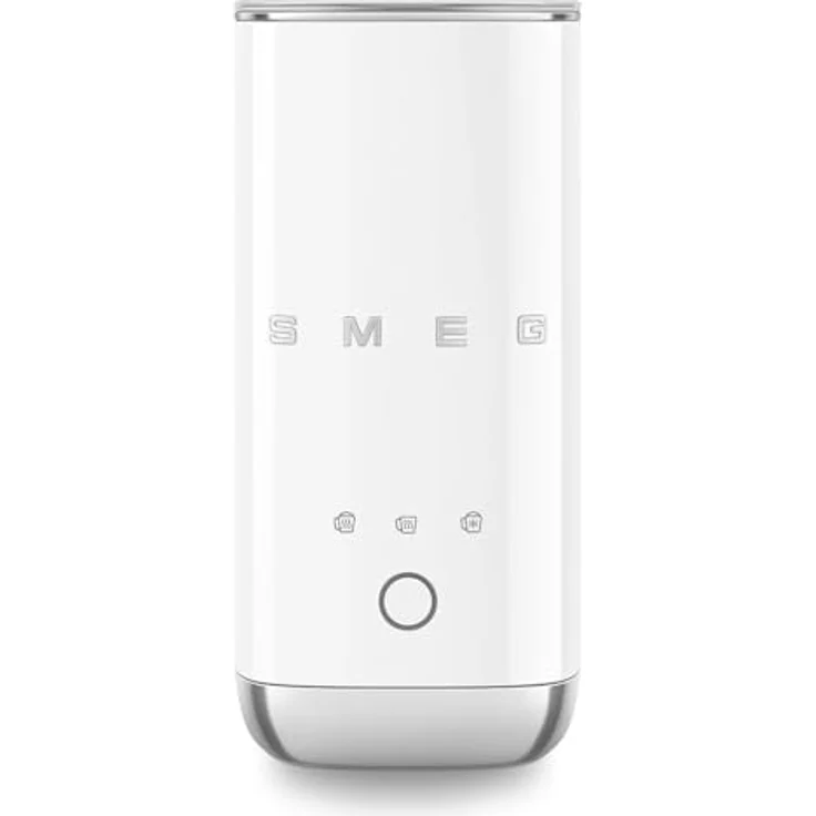 Smeg MFF02WHEU Milchaufschäumer, 50er-Jahre Design, heiße und kalte Milchaufschäum-Funktionen, keramischer Innenraum, automatisches Abschalten, weiß – Bild 1