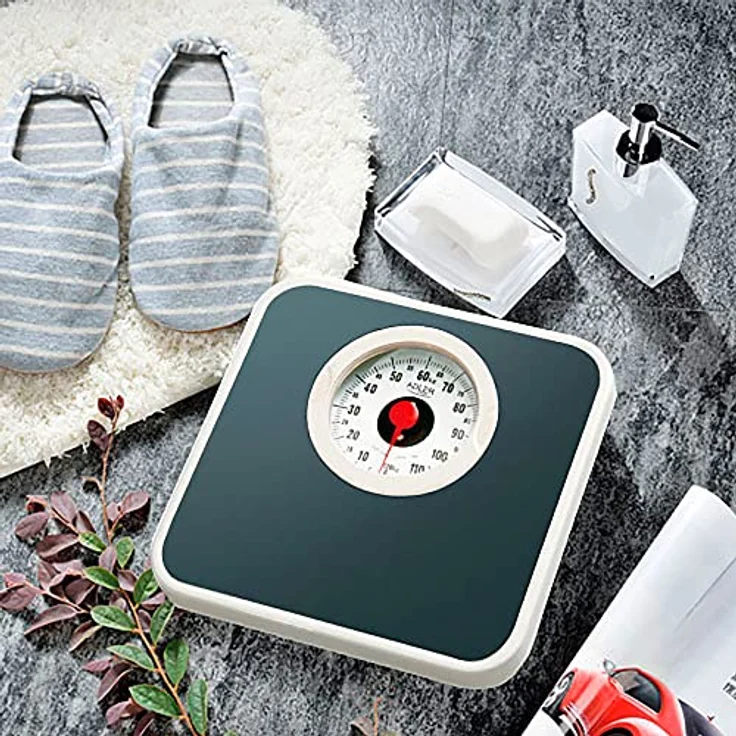 Adler AD8178 Mechanische Personenwaage bis zu 120kg, Analoge Badezimmerwaage hohe Genauigkeit, Anti-Rutsch-Oberfläche, Nicht-Digital, Einfach zu Bedienen, ohne Batterien – Bild 3