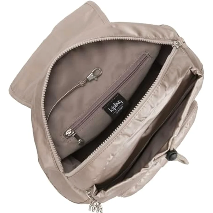 Kipling Basic Plus City Rucksack, 30 cm, roségold, 100% Polyamid, metallic glow – Bild 4