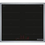 Bosch PXX645HC1E Serie 6 Smartes Induktionskochfeld (autark), 60 cm breit, Freie Platzwahl, 28 cm große Induktions-Kochzone, Umlaufender Rahmen, Kochfeldbasierte Haubensteuerung